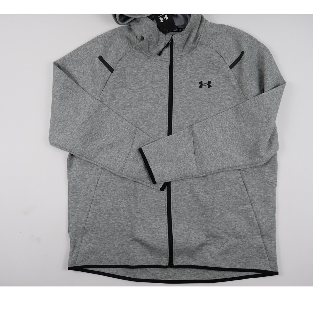 Under Armour Hoodie Unstoppable Fleece Full Zip Gray Heather XL NWT MSRP 110